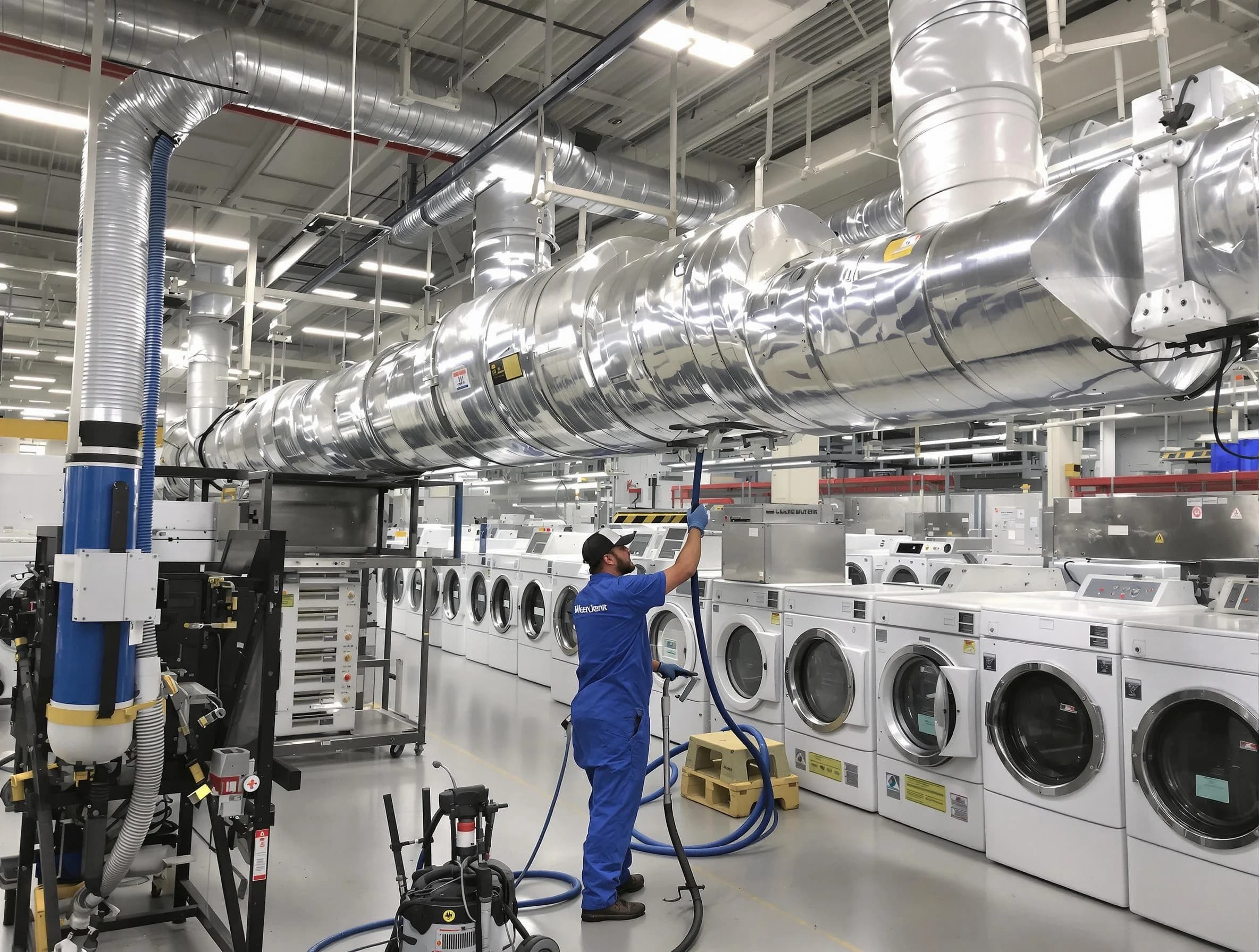 Bon Air Dryer Vent Cleaning team performing heavy-duty industrial dryer vent cleaning in Bon Air